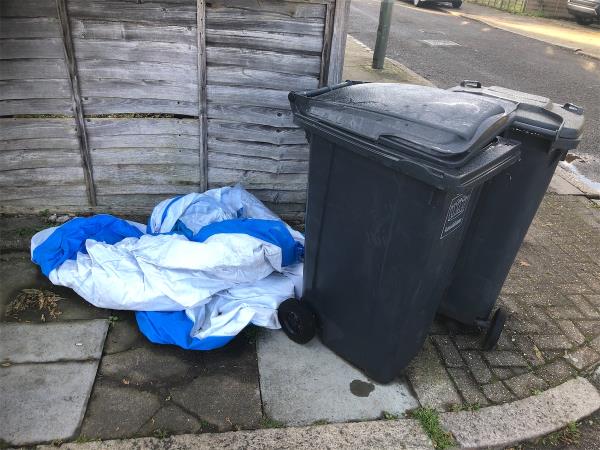 Please clear flytip cover-47 Boyland Road, Bromley, BR1 4QE