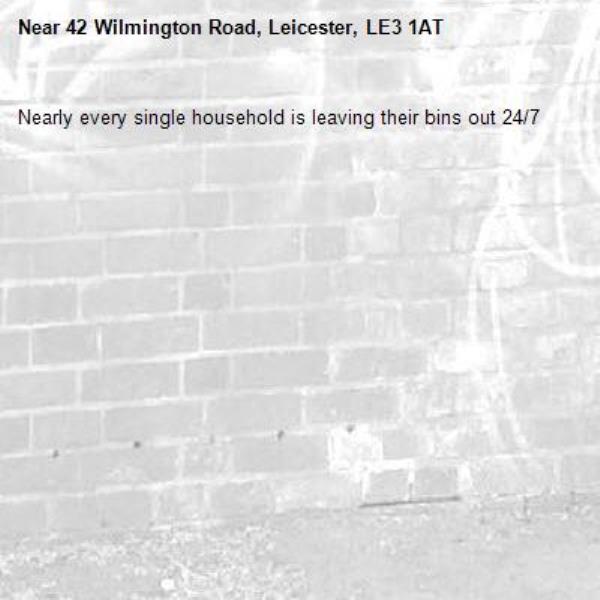 Nearly every single household is leaving their bins out 24/7-42 Wilmington Road, Leicester, LE3 1AT