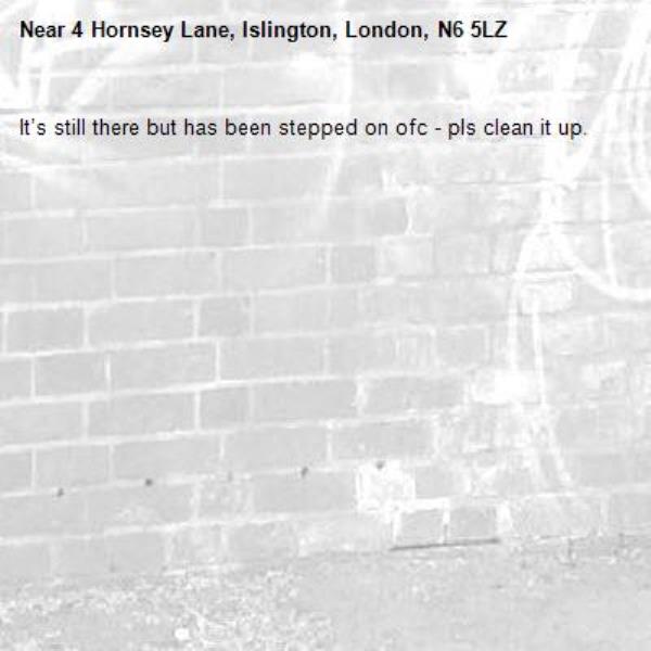 It’s still there but has been stepped on ofc - pls clean it up. -4 Hornsey Lane, Islington, London, N6 5LZ