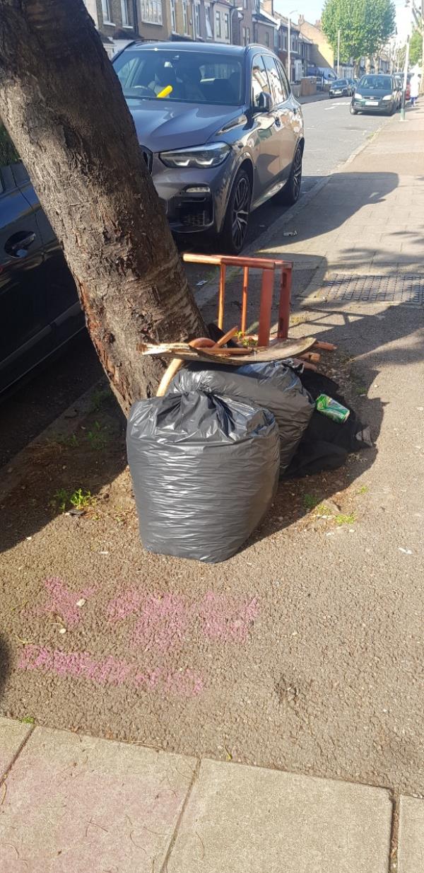 Rubbish dumped on the corner of Derby Road and Shrewsbury Road...-107 Derby Road, Forest Gate, London, E7 8NH