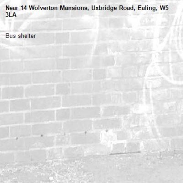 Bus shelter -14 Wolverton Mansions, Uxbridge Road, Ealing, W5 3LA