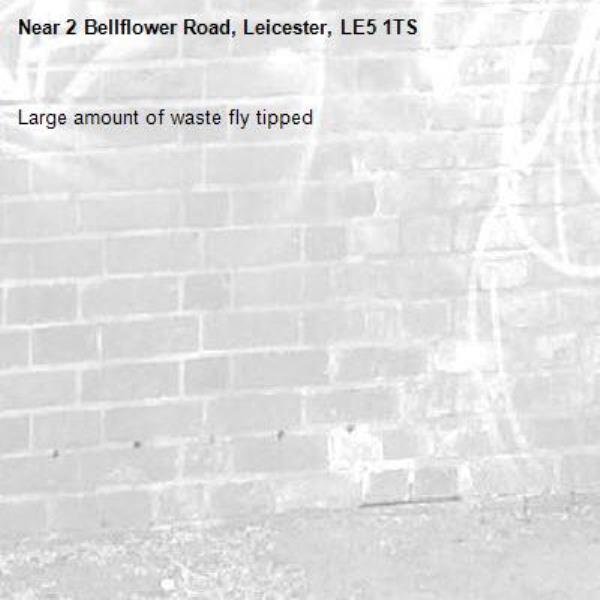 Large amount of waste fly tipped-2 Bellflower Road, Leicester, LE5 1TS