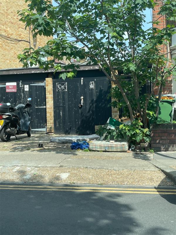 Matress and boxes dumped on side of street -562A, Katherine Road, Forest Gate, London, E7 8EA