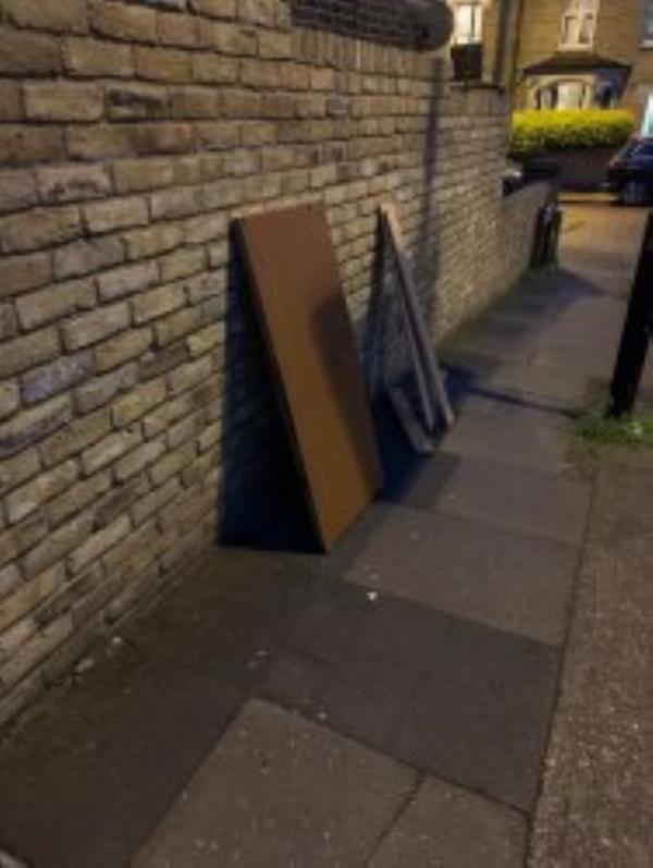 Please clear Flytip
Reported via Fix My Street-163 Drakefell Road, London, SE4 2DT