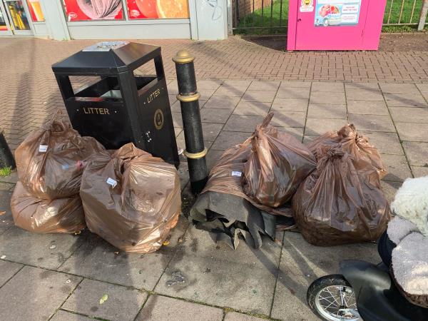 Hi Darren, there’s 7 bags of grot at the bin on the fairway. Thank you 😊 -48 The Fairway, Freemen, LE2 6LP, England, United Kingdom