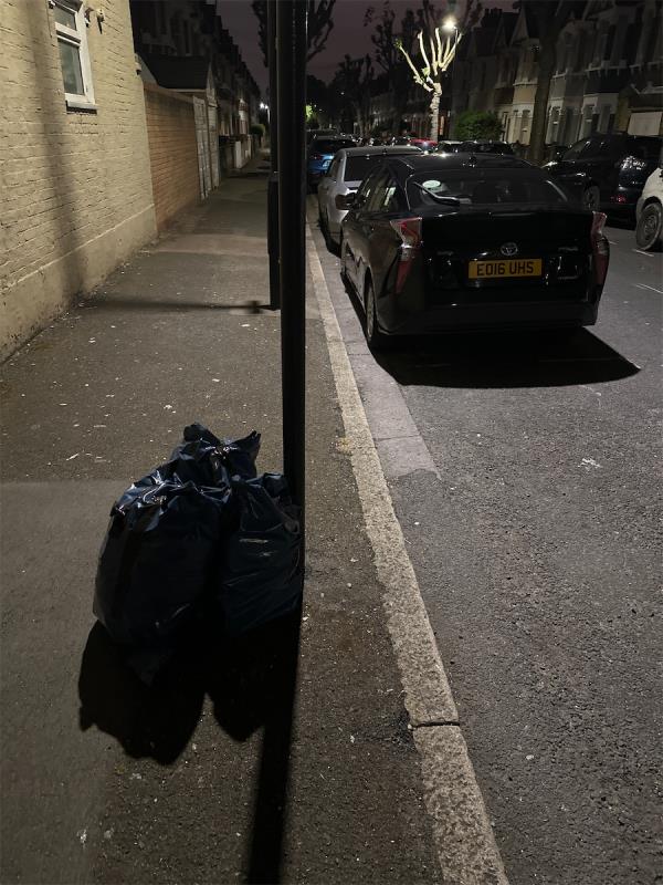 Black bags-42 Denbigh Road, East Ham, London, E6 3LD
