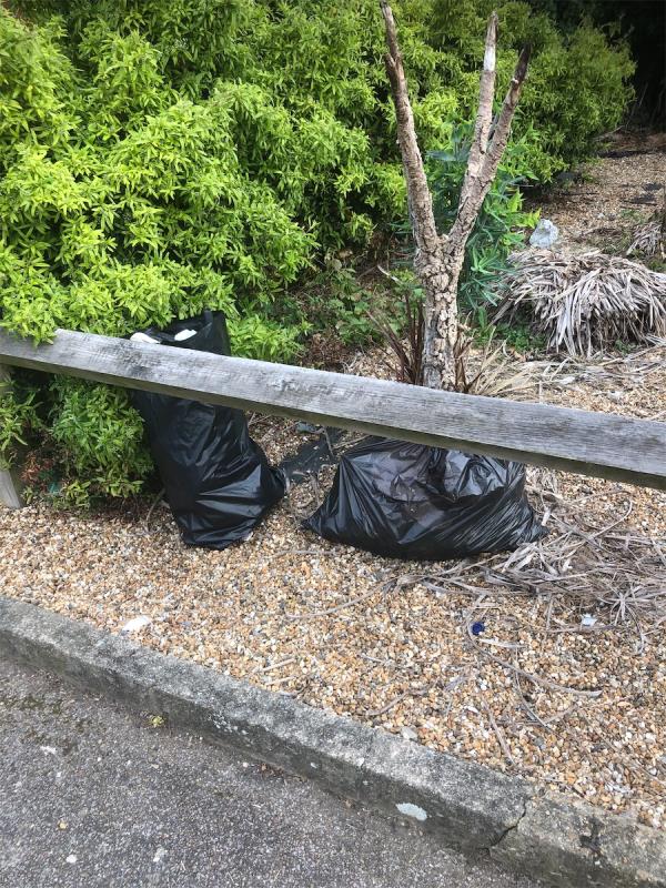Junction of Glenbow Road. Please clear bags from corner plot-45 Keedonwood Road, Bromley, BR1 4QJ