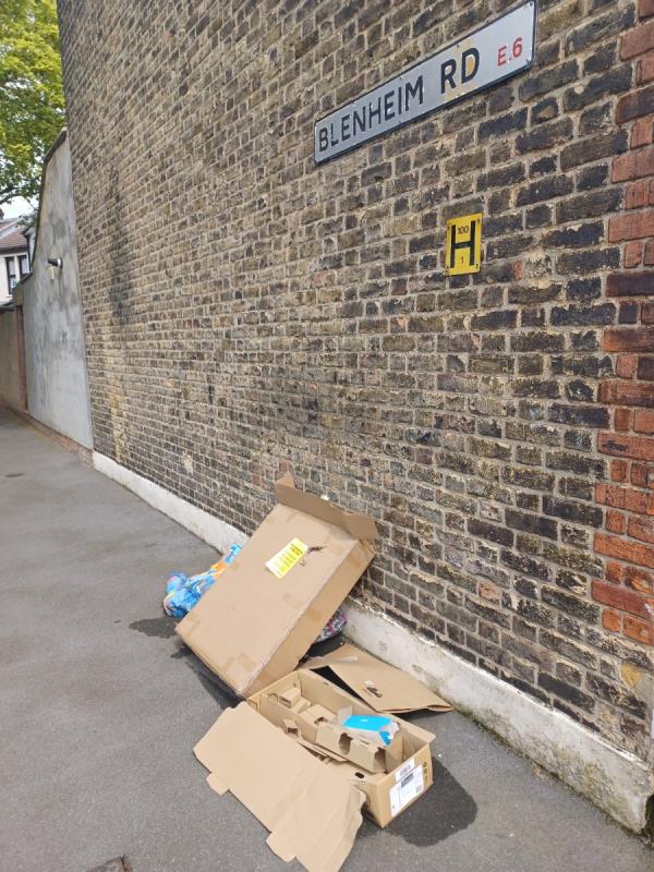 Cardboard  and bedding -11 Frinton Road, East Ham, London, E6 3EZ