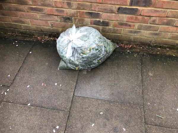 Please clear bag of garden waste-96 Glenbow Road, Bromley, BR1 4NL