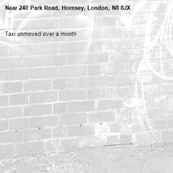 Taxi unmoved over a month-240 Park Road, Hornsey, London, N8 8JX