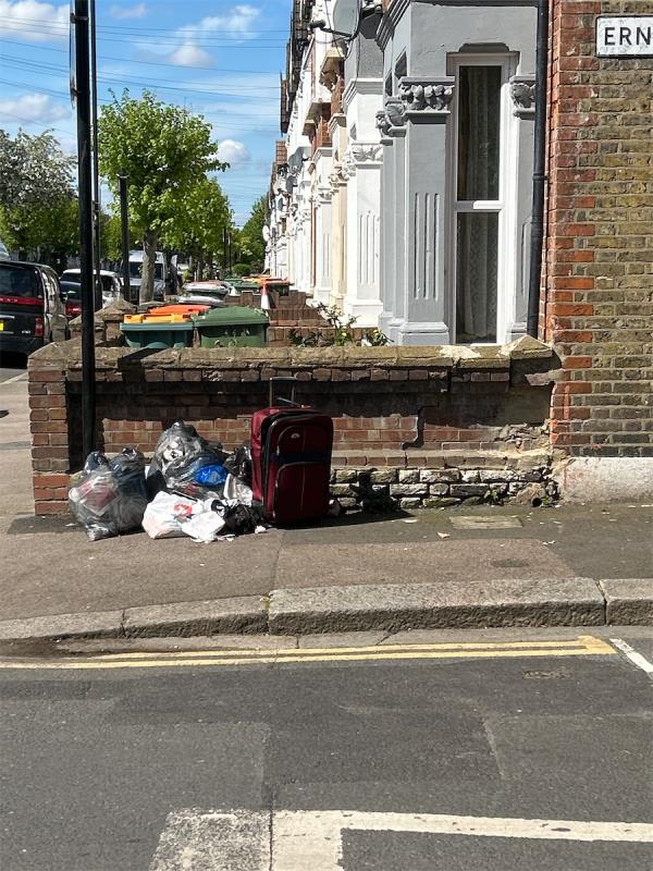 Bags of rubbish and a suitcase-346 Central Park Road, East Ham, London, E6 3AD