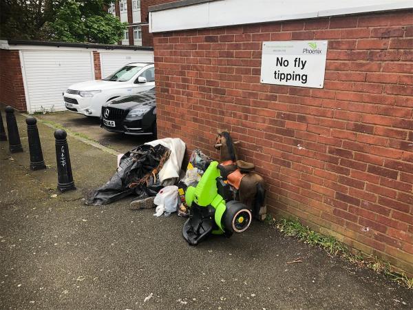 By side of Merryfield House garages. Please clear flytip-18 Mirror Path, Grove Park, London, SE9 4NY