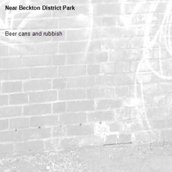 Beer cans and rubbish-Beckton District Park