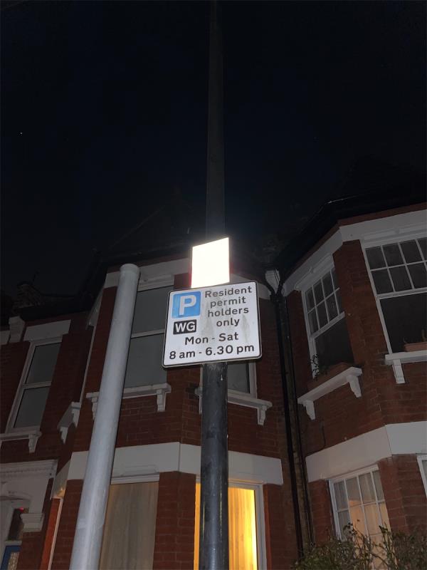 Street light still broken. It’s been months-First Floor Flat, 38 Carlingford Road, Tottenham, London, N15 3EH