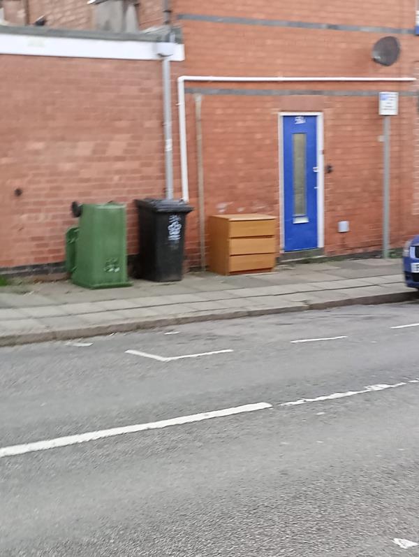 Set of wooden drawers had been dumped on the street-83 Howard Road, Leicester, LE2 1XP