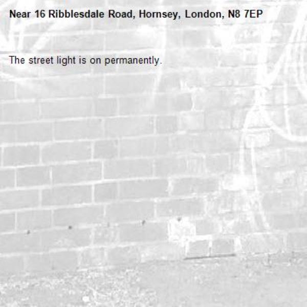 The street light is on permanently. -16 Ribblesdale Road, Hornsey, London, N8 7EP
