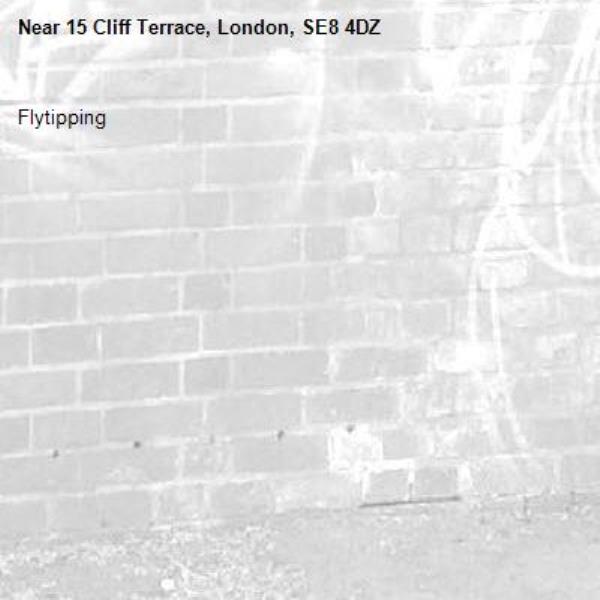 Flytipping-15 Cliff Terrace, London, SE8 4DZ