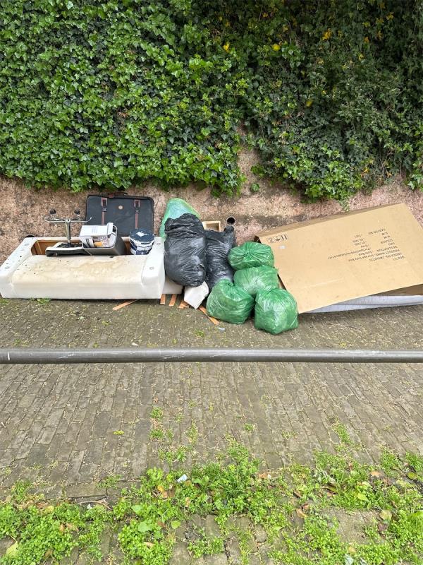 Fly tipping -Lower Flat, 84 Sandrock Road, Ladywell, London, SE13 7TP