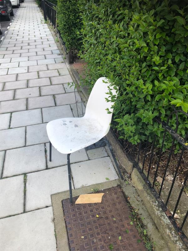 Outside no 88-98. Please clear a chair-88 Ballamore Road, Bromley, BR1 5LL