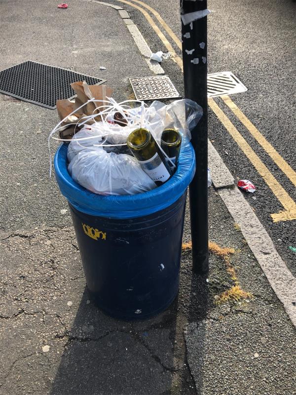 Please empty litter bin in Heather Road-Burnt Ash Superstore, Ground Floor Unit, 228 Burnt Ash Hill, London, SE12 0QE