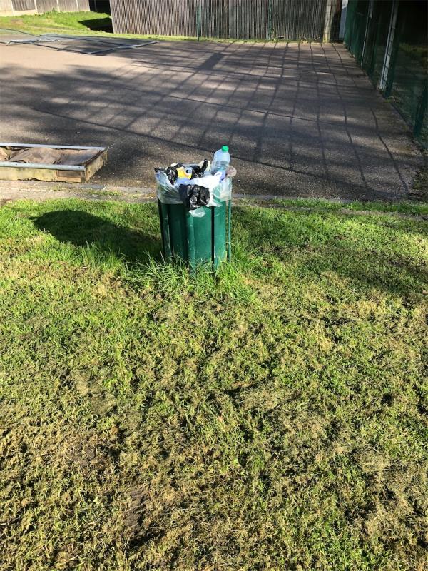 Please empty litter bin by ball court-24 Addington Grove, London, SE26 4JU