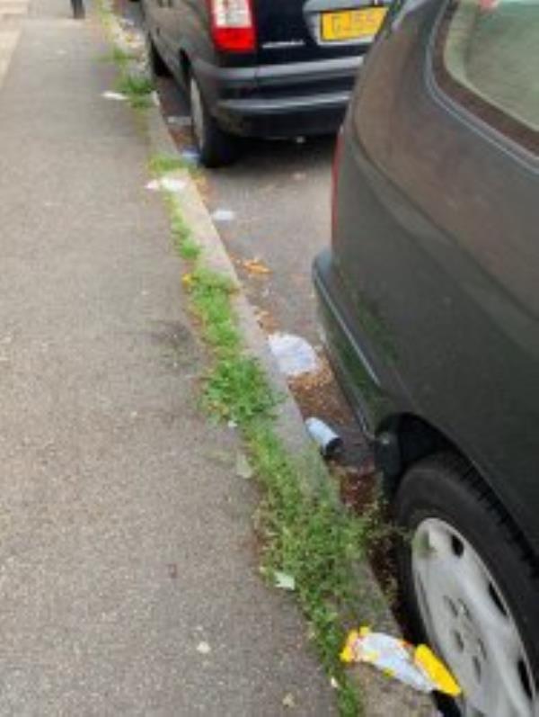 Litter all over street.
Reported via Fix My Street-Vanguard street
