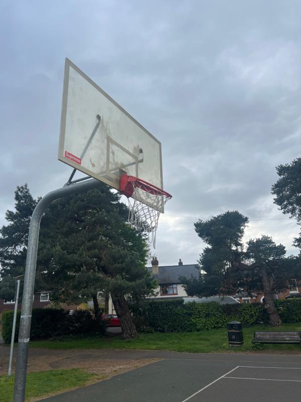 Both basketball hoops are bent and need fixing, please
There is no suitable category to report this under, so I have said offensive graffiti so somebody takes notice !-41 Osborne Road, Farnborough, GU14 6AE