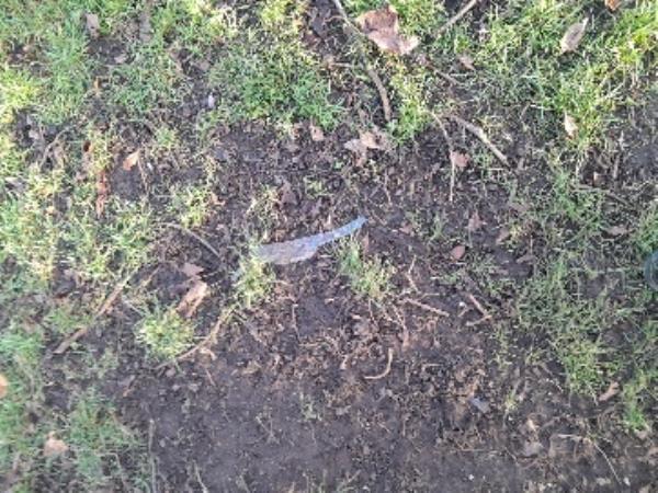 there is a big piece of broken glass near the bin on the imperial Avenue side of westcotes Park. all the glass is in piles and are big pieces of glass as well its like someone has broken a pain of glass -147 Winchester Avenue, LE3 1AY, England, United Kingdom