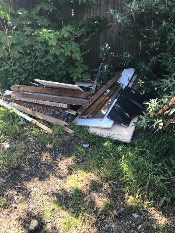 Pile of wood and other bits-Flat 1, 6 Bromley Road, London, SE6 2TP
