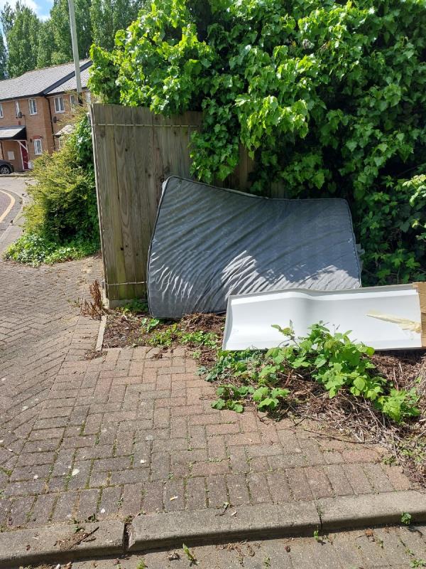 Can the council arrange to have this flytip removed from the side of  62 Harrier Way  Beckton. Thanks -Beckton District Park