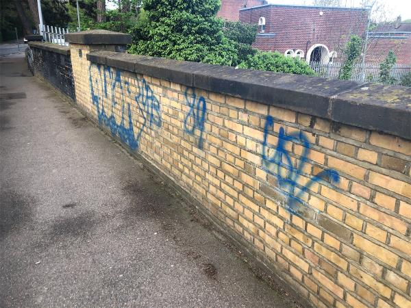 Remove graffiti from railway bridge-79 Beckenham Hill Road, Bellingham, Bromley, SE6 3NY