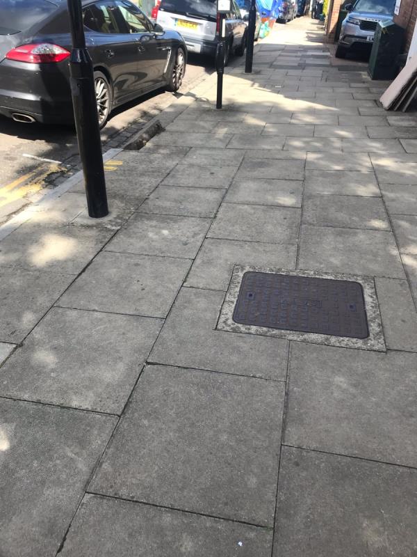 Upturned kerb stones are located on Harrow View Road junction Pitshanger Lane W5 -62 Pitshanger Lane, Ealing, W5 1QX