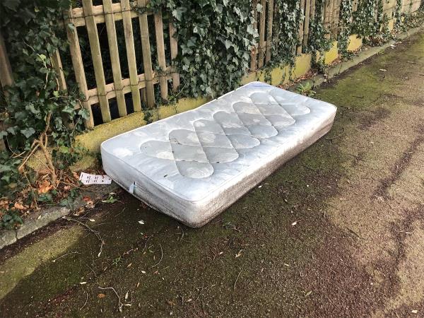 By Reycling site. Please clear a mattress -Beckenham Hill Road, Bellingham, Bromley