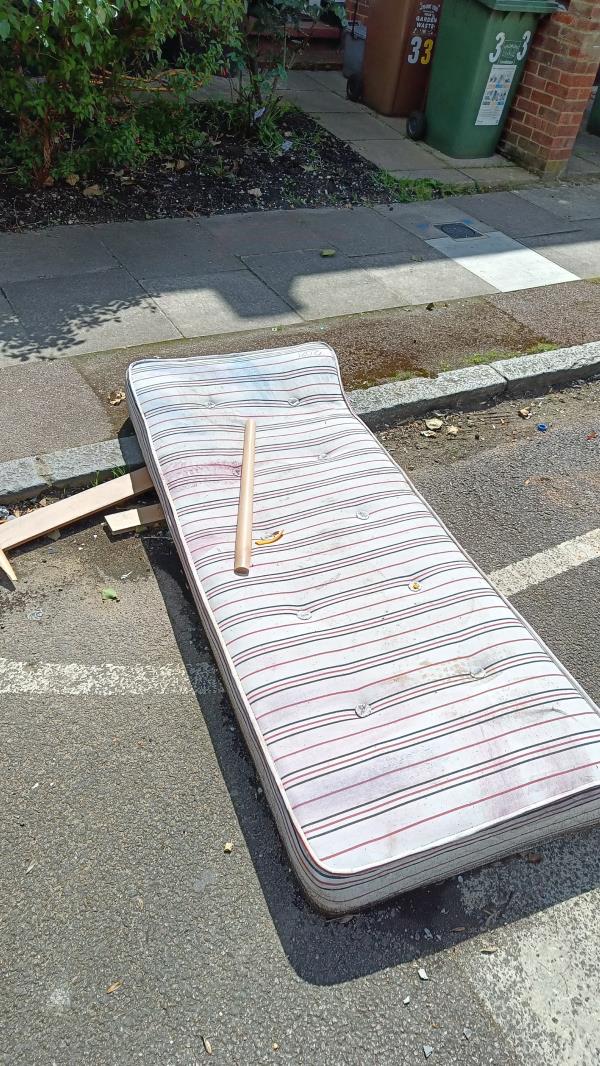Dumped mattress-33 Etta Street, London, SE8 5NR