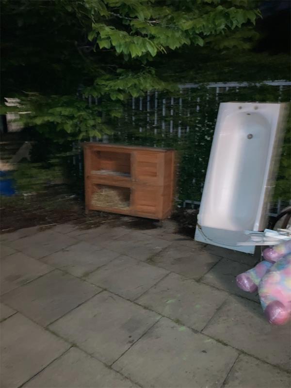 All items dumped next to 62 Launcelot Road after being picked up by white van from 139 Launcelot Road-141 Launcelot Road, Bromley, BR1 5EA