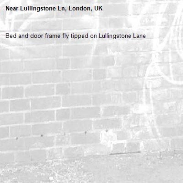 Bed and door frame fly tipped on Lullingstone Lane-Lullingstone Ln, London, UK