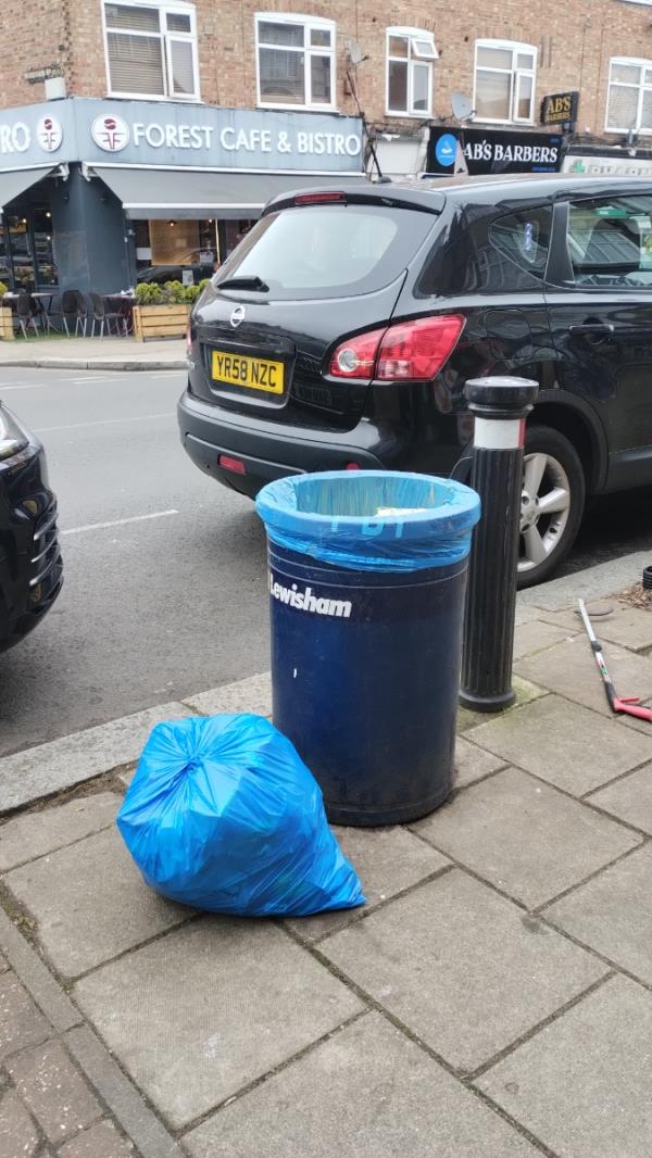 Litter pick bag for collection -193E--193G Perry Vale, Forest Hill, London, SE23 2JF