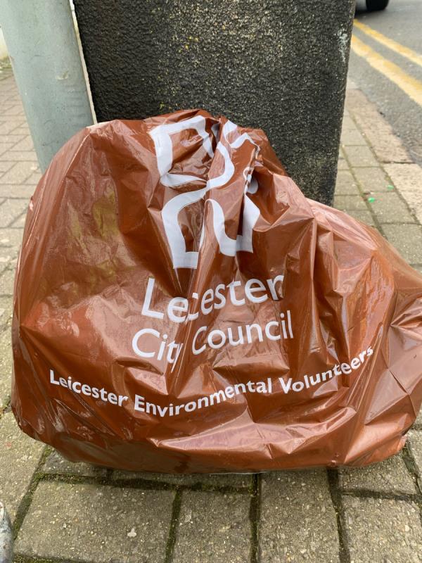 Hi Darren, there’s a bag on Trennant road and I’ve got a bag of recycling that’s come home with me. Thank you 😊 -85 Stonesby Avenue, LE2 6TY, England, United Kingdom