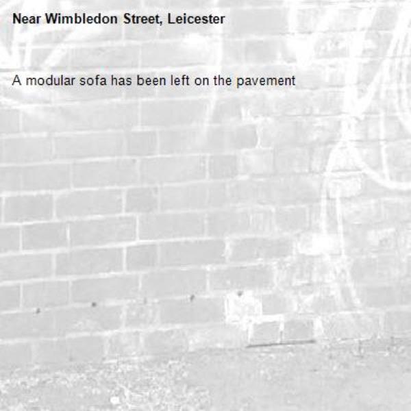 A modular sofa has been left on the pavement-Wimbledon Street, Leicester