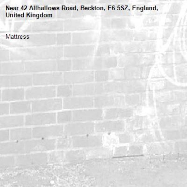 Mattress -42 Allhallows Road, Beckton, E6 5SZ, England, United Kingdom