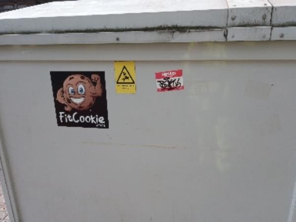 Stickers on the white box removed -Cheapside (Stop CV), Reading RG1 7QJ, UK