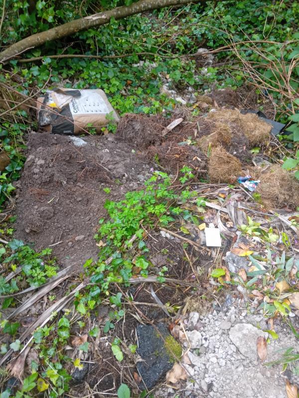 Green waste and builders waste dumped St Peters Valley RCC -Victoria Hotel N, Jersey JE3, Jersey