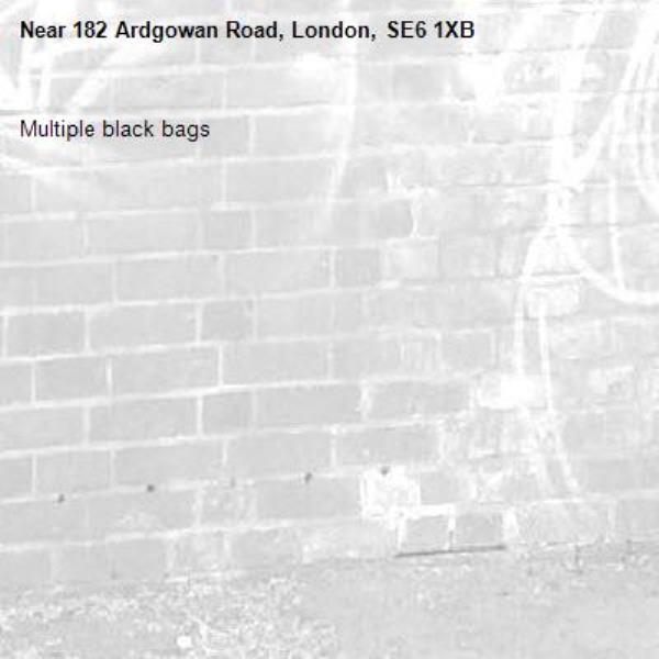 Multiple black bags-182 Ardgowan Road, London, SE6 1XB