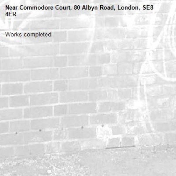 Works completed -Commodore Court, 80 Albyn Road, London, SE8 4ER