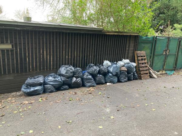 This is litter picking from RBC land (Warren Escarpment) done by Caversham Globe in association with RAYS. Can someone please pick up the bags? RG4 7TH-Ballihoo, The Warren, Caversham, Reading, RG4 7TH
