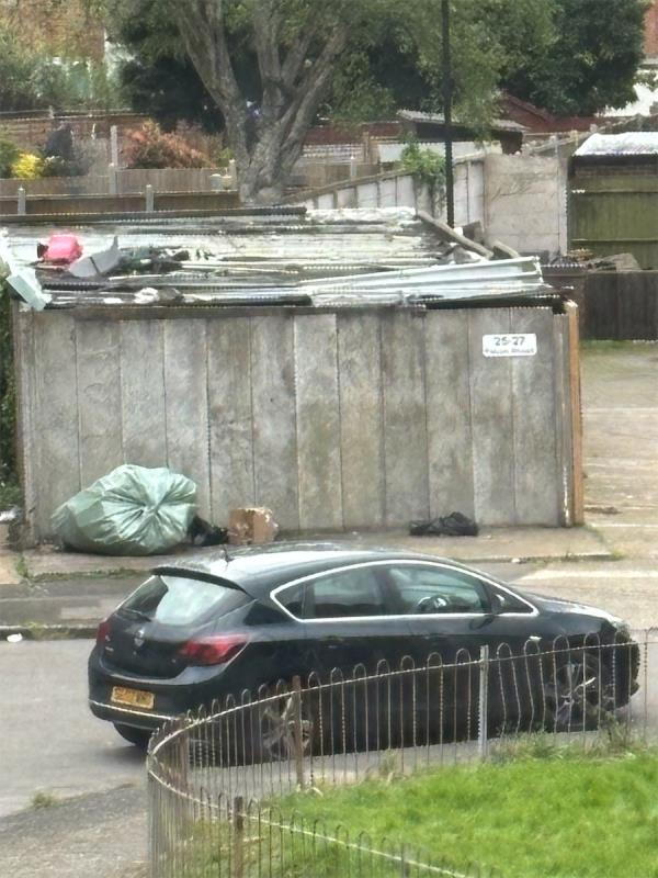 Yet again more stuff daily is being dumped I would like this cleared please -27 Falcon Street, Plaistow, London, E13 8DD