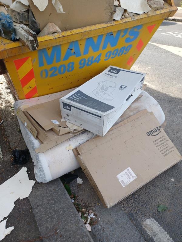 Three cardboard boxes and a mattress-256 Halley Road, Manor Park, E12 6UA