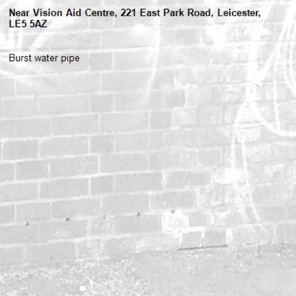 Burst water pipe -Vision Aid Centre, 221 East Park Road, Leicester, LE5 5AZ