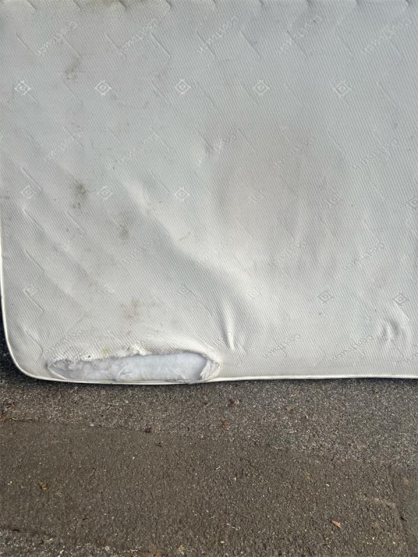 Large mattress dumped on pavement needs picking up been there all weekend and sofa the opposite side near recycling bin please pick up asap -16 Chenappa Close, Plaistow, London, E13 8DZ