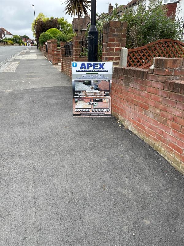 Fly posting by company -39 Exford Road, London, SE12 9HA